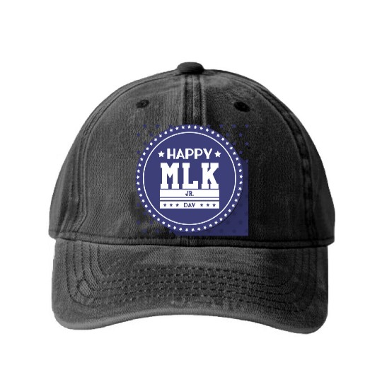 Martin Luther king jr. day Washed Denim Baseball Caps
