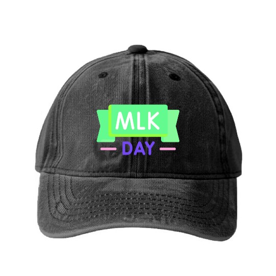Martin Luther king jr. day Washed Denim Baseball Caps