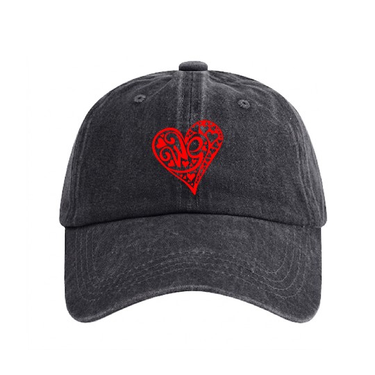 Galentines Day Red Heart We Valentines Day2 Washed Denim Baseball Caps
