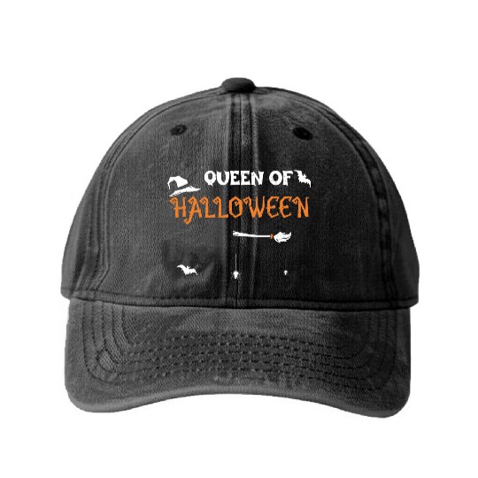 Queen Of Halloween - Halloween Washed Denim Baseball Caps