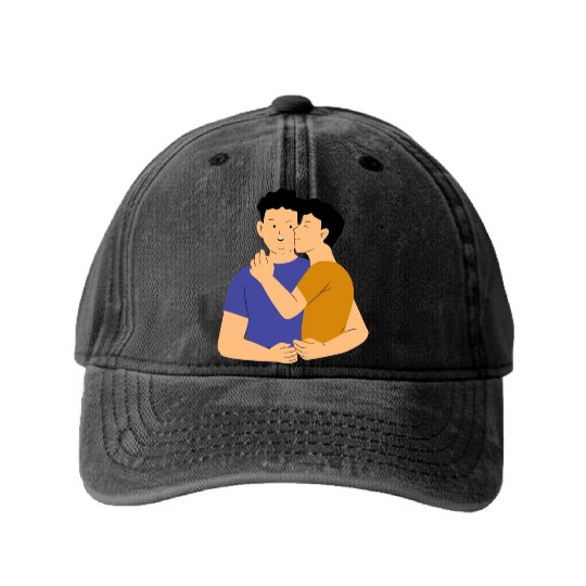 lesbian lgbtq pride valentine day 202 valentines Washed Denim Baseball Caps