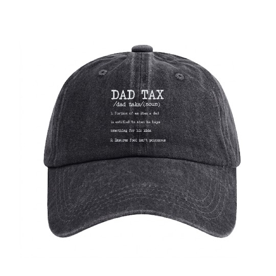 Vintage Dad Tax Definition Men Funny Father's Day Washed Denim Baseball Caps