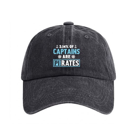 Funny Pi Day Washed Denim Baseball Caps Math Pi Day 314 Percent Captain