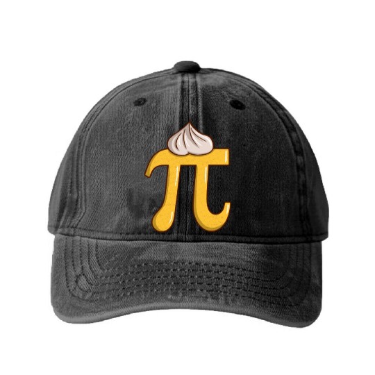 Lemon Meringue Pi - Funny Pi Day Math Teacher Washed Denim Baseball Caps