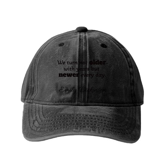 Emily Dickinson quotes Washed Denim Baseball Caps
