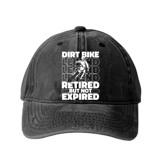 Dirt Bike Mx Motocross Supermoto Retiree Washed Denim Baseball Caps