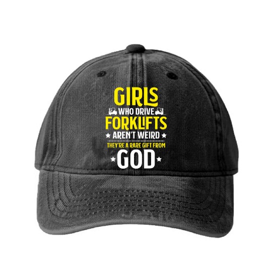 Forklift Operator Forklift Driver Forklift Truck Washed Denim Baseball Caps