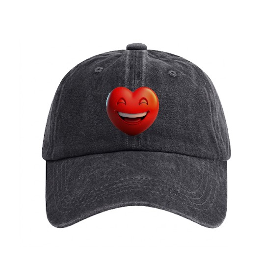 Valentines day love Washed Denim Baseball Caps design.