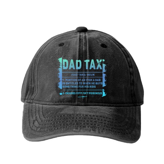 Vintage Dad Tax Definition Men Funny Father's Day Washed Denim Baseball Caps