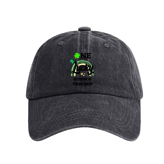 Science Teacher, St Patrick's Day Gift Washed Denim Baseball Caps