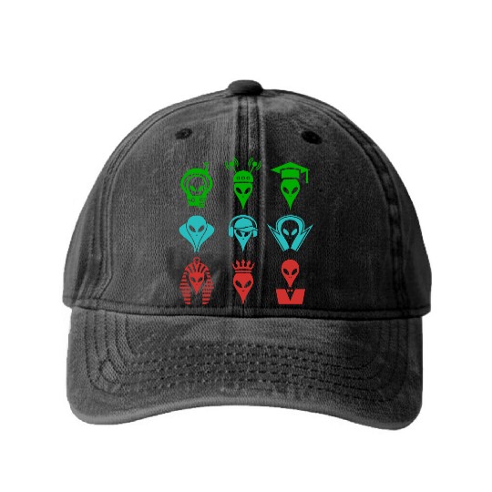 Alien Crew Dance Washed Denim Baseball Caps