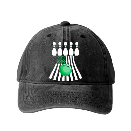 Bowling St Patrick s Day Irish American Flag Washed Denim Baseball Caps