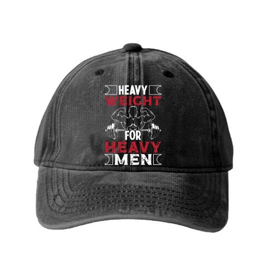 Strongman heavy weight for heavy men bodybuilding Washed Denim Baseball Caps
