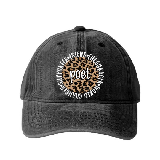 Poetry Poet Poetry Lover Poem Writer Washed Denim Baseball Caps
