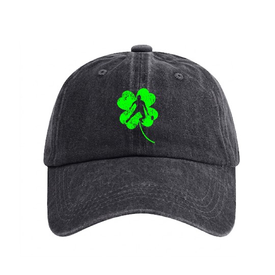 Badminton St. Patrick's day shamrock Washed Denim Baseball Caps