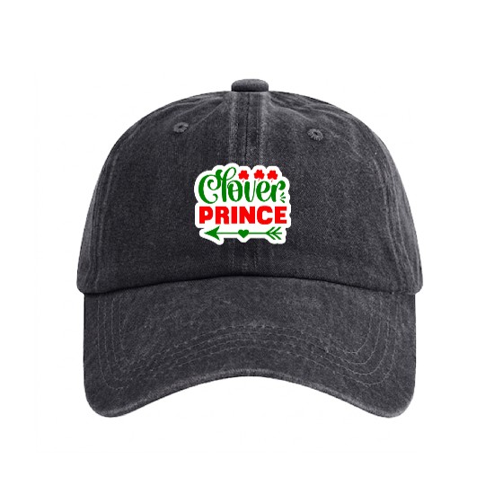 Clover Prince Washed Denim Baseball Caps