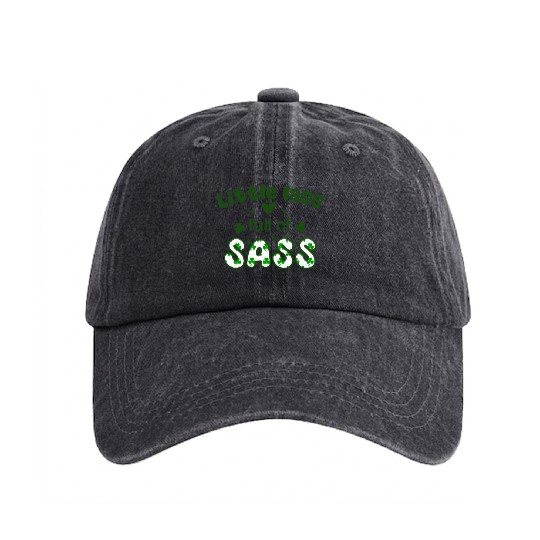 Little Patricks Day Sublimation Graphics Washed Denim Baseball Caps