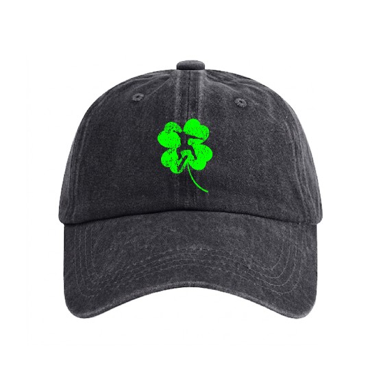 Skater St. Patrick's day shamrock Washed Denim Baseball Caps
