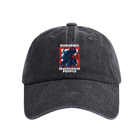 Honoring Indigenous People Heritage Native America Washed Denim Baseball Caps