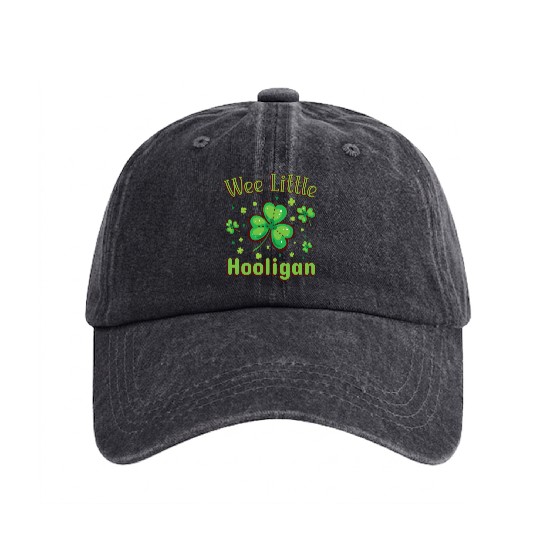 Wee Little Hooligan Washed Denim Baseball Caps