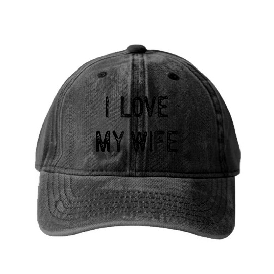 I Love It When My Wife Lets Me Go Fishing Funny Ma Washed Denim Baseball Caps