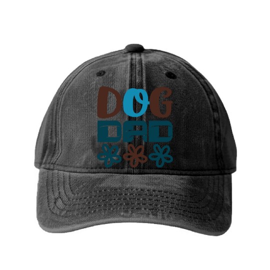 Dog dad Washed Denim Baseball Caps
