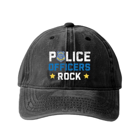 Military Police Officer Cop Law Enforcement Washed Denim Baseball Caps