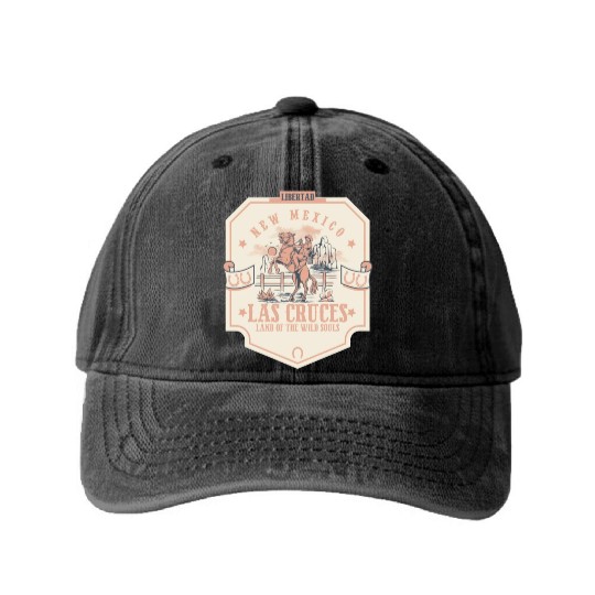 las cruces new mexico wild west town Washed Denim Baseball Caps