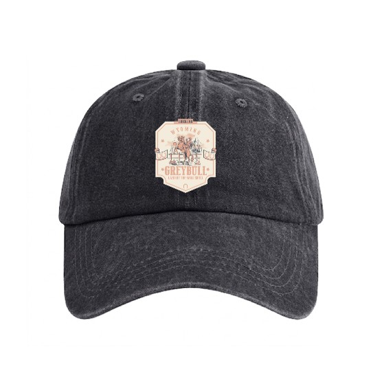 greybull wyoming wild west town Washed Denim Baseball Caps