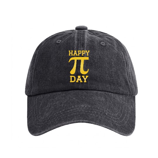 Happy Pi Day Washed Denim Baseball Caps