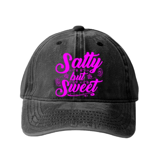 Salty but Sweet 12 Washed Denim Baseball Caps