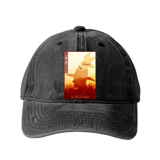 Breckenridge Colorado wild west town Washed Denim Baseball Caps