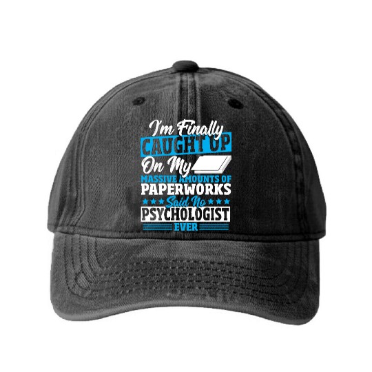 Psychologist Psychology Psych Therapist Washed Denim Baseball Caps