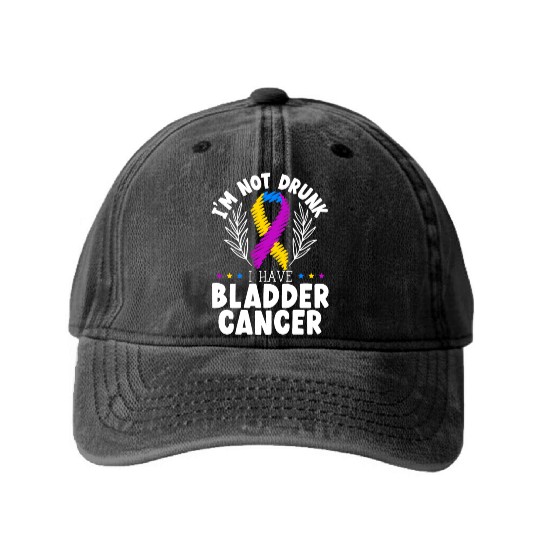 Bladder Cancer Warrior Bladder Cancer Awareness Washed Denim Baseball Caps