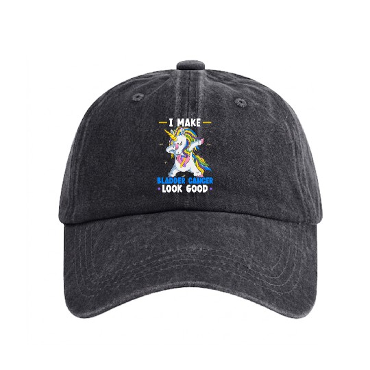 Bladder Cancer Warrior Bladder Cancer Awareness Washed Denim Baseball Caps