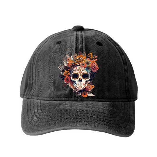 Frida Mexican frida kahlo woman painter art Washed Denim Baseball Caps
