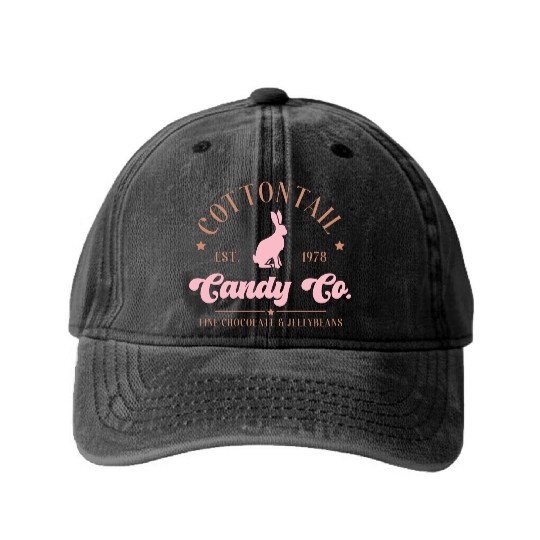 Cotton Tail Candy Company Washed Denim Baseball Caps