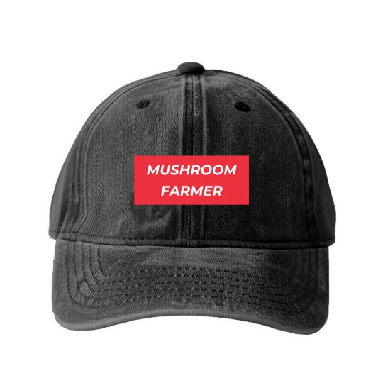Mushroom Cultivation Farmer Washed Denim Baseball Caps