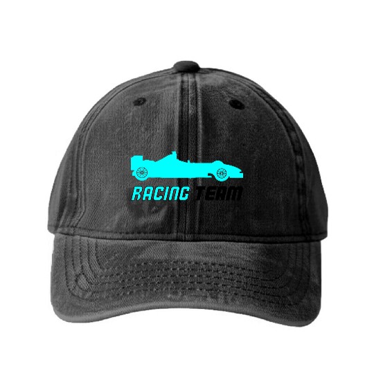 Racing Team Washed Denim Baseball Caps