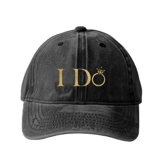 I Do Bride bachelorette party Washed Denim Baseball Caps