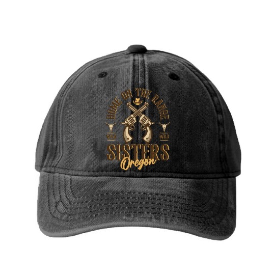 Sisters Oregon wild west town Washed Denim Baseball Caps