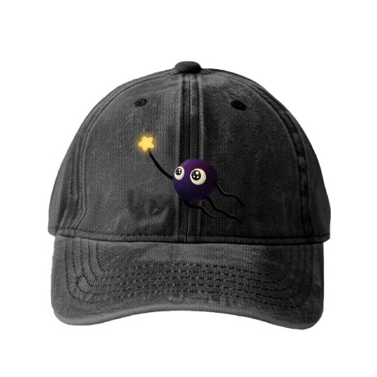 little soot sprite Washed Denim Baseball Caps