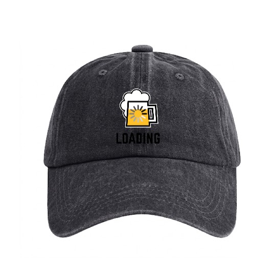 Beer Loading (Drinking In Progress / Positive / |) Washed Denim Baseball Caps