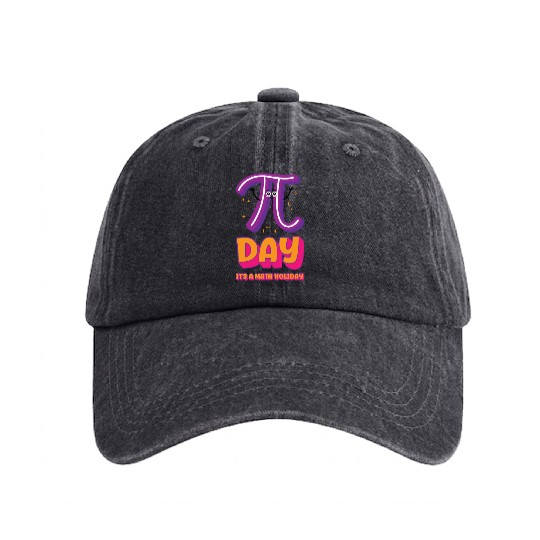 Pi Day Math Holiday Pi Symbol Number Washed Denim Baseball Caps