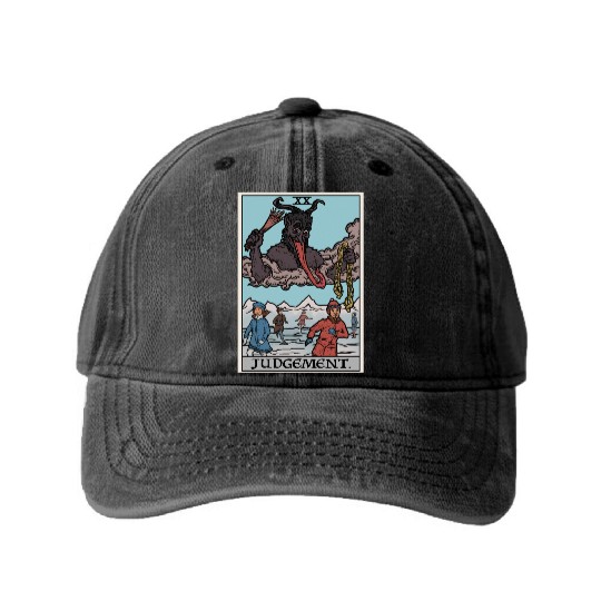 Judgement by Krampus Washed Denim Baseball Caps