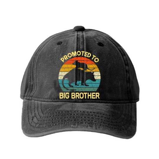 Promoted to big brother Opossum Gift, baby possum Washed Denim Baseball Caps