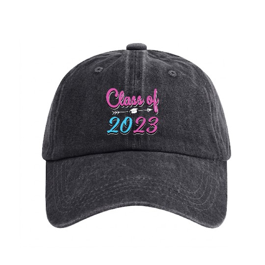 Class Of 2023 Last Day Of School Funny Graduation Washed Denim Baseball Caps