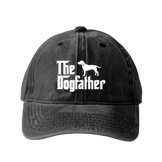 The Dogfather - Funny Beagle Dad Washed Denim Baseball Caps