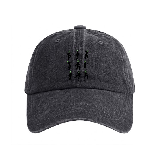 Saint Patrick Day Dance Washed Denim Baseball Caps