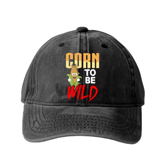 Corn Agriculture Crops Farming Farmer Washed Denim Baseball Caps